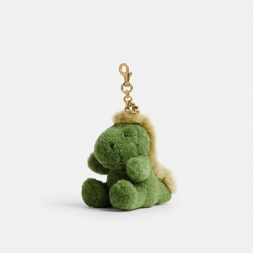 Coach Little Rexy Bag Charm In Shearling